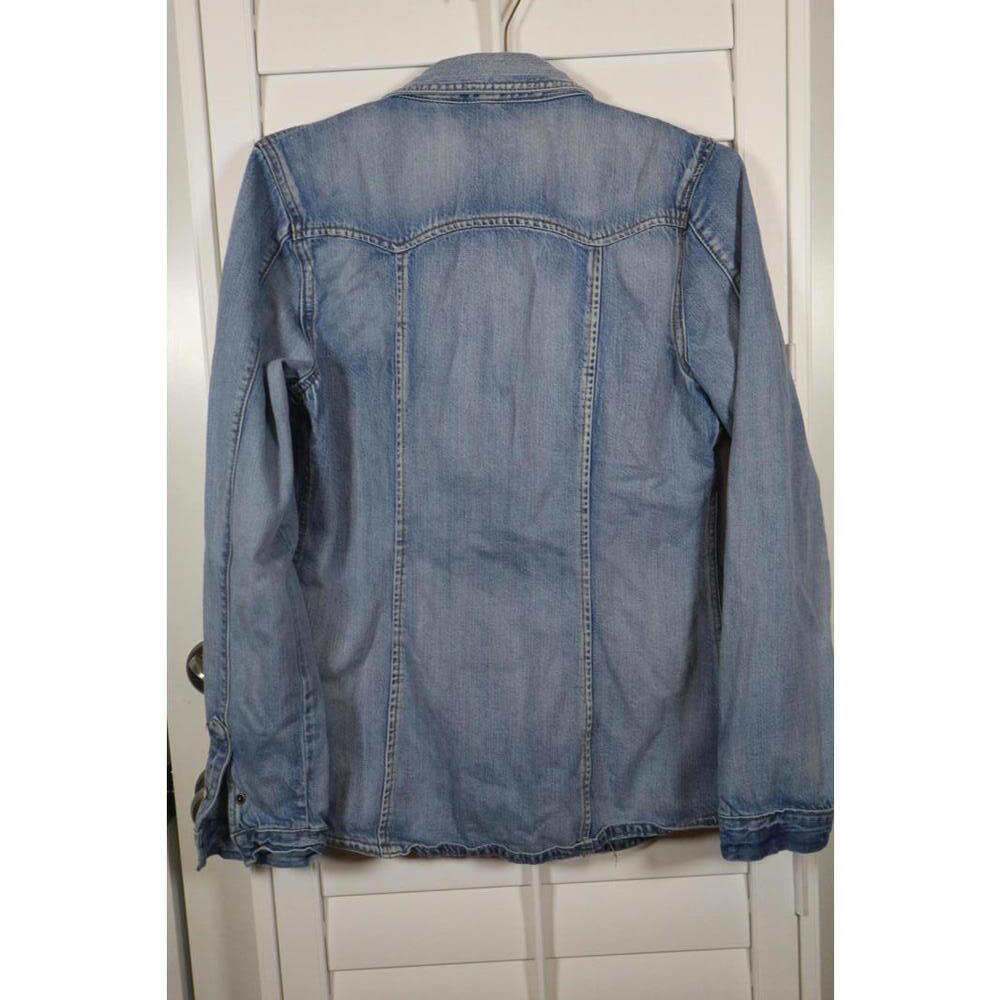 FB Sister denim top with button snaps in Canal Blue size Large - Picture 9 of 9